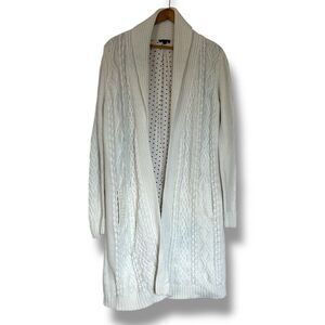 Talbots Cable knit Lined Sweater Long Coat Pockets Size XS